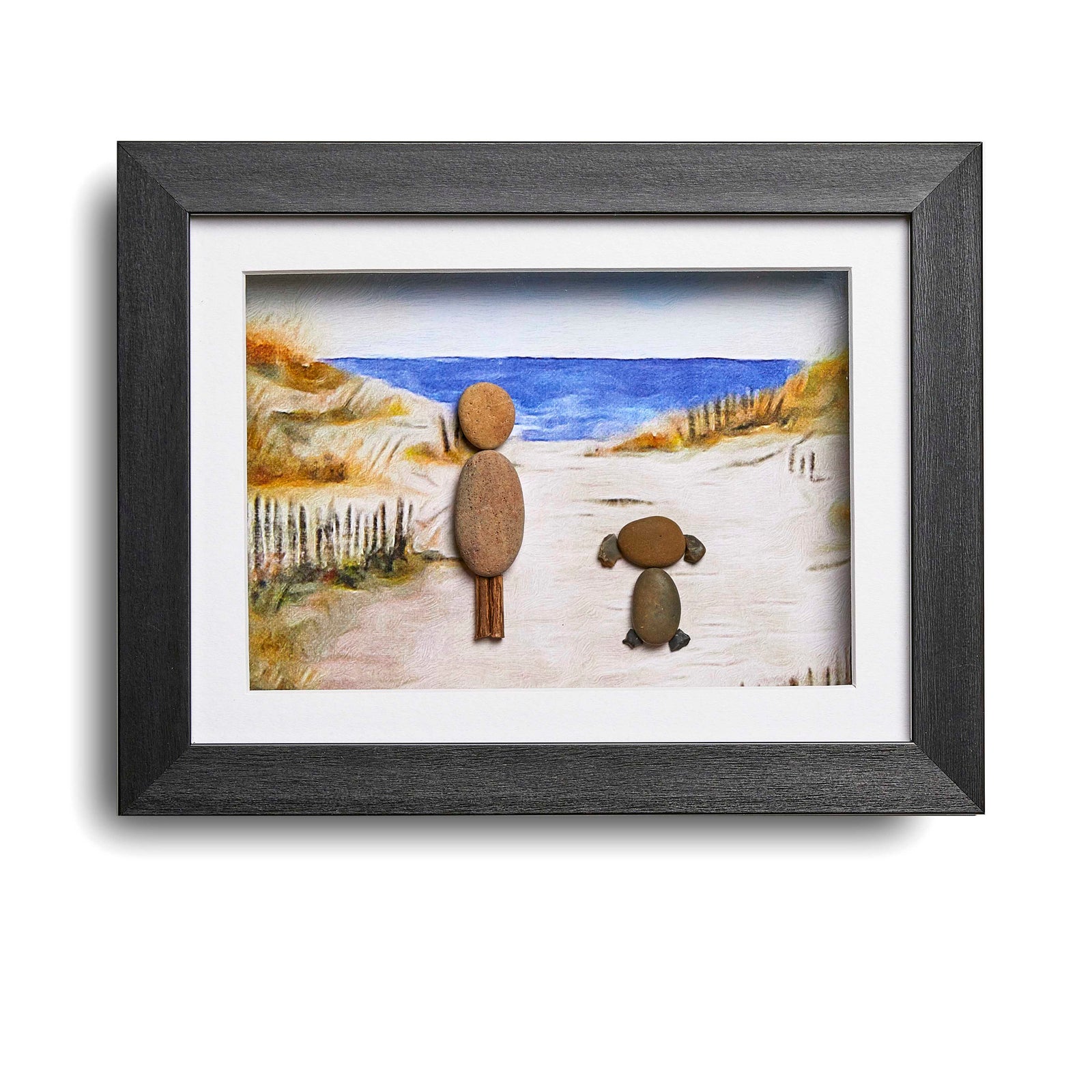 Beach walk with the dog